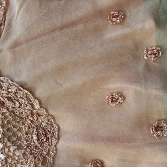 Sue Wong Peach Lace Dress - Picture 7 of 8